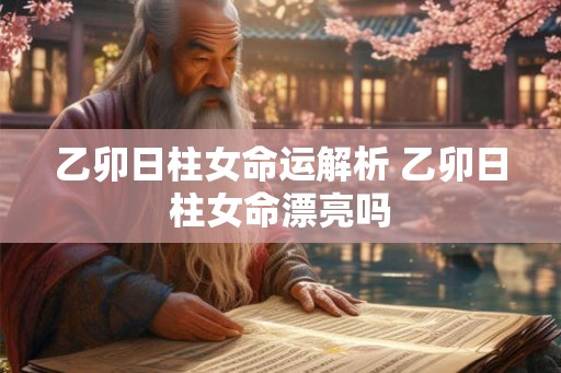乙卯日柱女命运解析 乙卯日柱女命漂亮吗