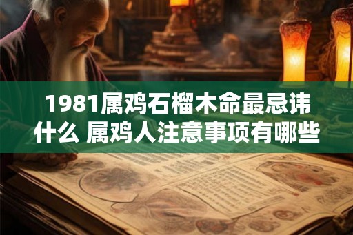 1981属鸡石榴木命最忌讳什么 属鸡人注意事项有哪些