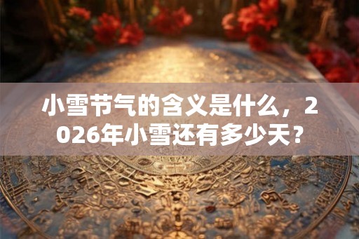 小雪节气的含义是什么，2026年小雪还有多少天？