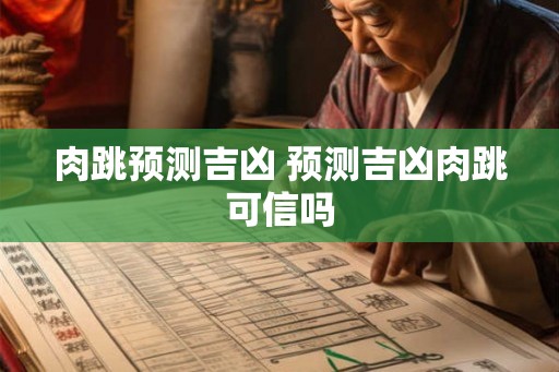 肉跳预测吉凶 预测吉凶肉跳可信吗 肉跳预测吉凶 预测吉凶肉跳可信吗