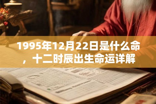 1995年12月22日是什么命，十二时辰出生命运详解