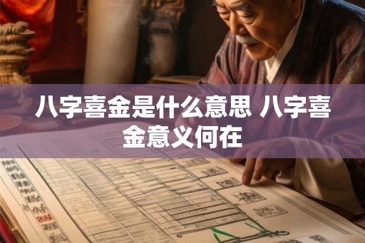 八字喜金是什么意思 八字喜金意义何在