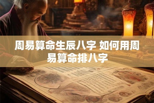 周易算命生辰八字 如何用周易算命排八字