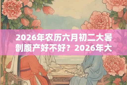 2026年农历六月初二大暑剖腹产好不好?2026年大暑生宝宝好吗? 2026年农历六月初二大暑剖腹产好不好?2026年大暑生宝宝好吗?