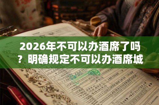 2026年不可以办酒席了吗？明确规定不可以办酒席城市介绍