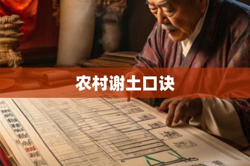 农村谢土口诀