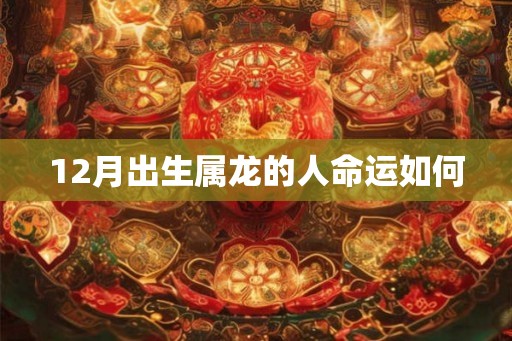 12月出生属龙的人命运如何