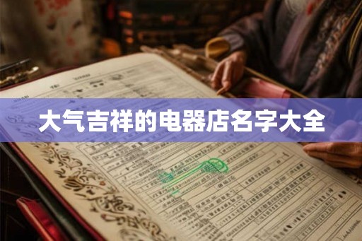 大气吉祥的电器店名字大全