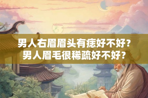 男人右眉眉头有痣好不好？男人眉毛很稀疏好不好？
