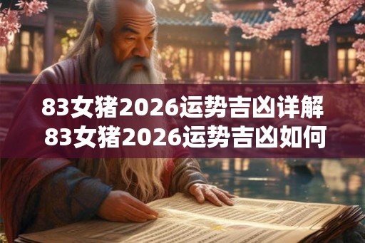 83女猪2026运势吉凶详解 83女猪2026运势吉凶如何