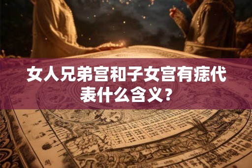 女人兄弟宫和子女宫有痣代表什么含义？