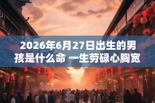 2026年6月27日出生的男孩是什么命 一生劳碌心胸宽广