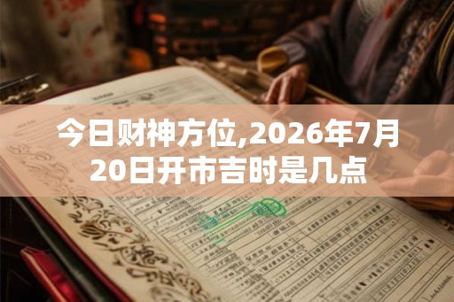 今日财神方位,2026年7月20日开市吉时是几点