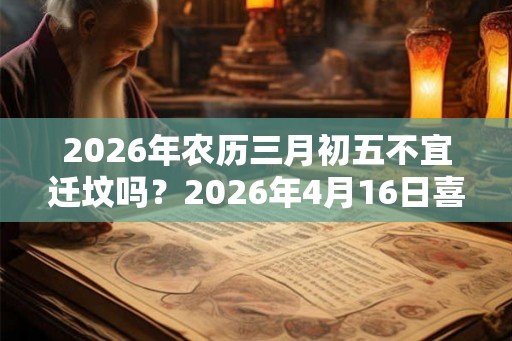 2026年农历三月初五不宜迁坟吗？2026年4月16日喜神