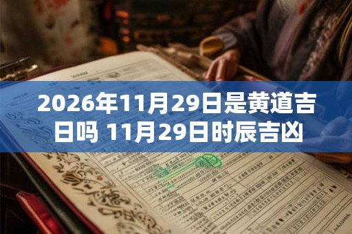 2026年11月29日是黄道吉日吗 11月29日时辰吉凶