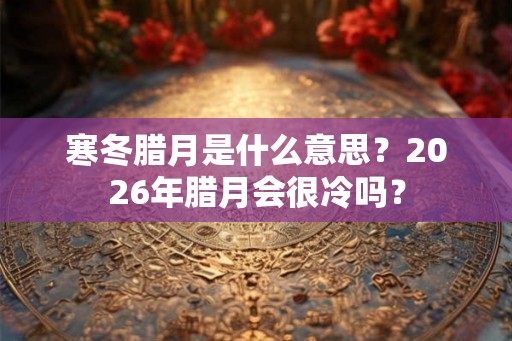 寒冬腊月是什么意思?2026年腊月会很冷吗? 寒冬腊月是什么意思?2026年腊月会很冷吗?