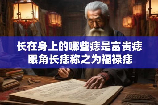 长在身上的哪些痣是富贵痣 眼角长痣称之为福禄痣