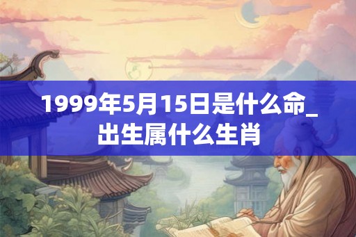 1999年5月15日是什么命_出生属什么生肖 1999年5月15日是什么命_出生属什么生肖