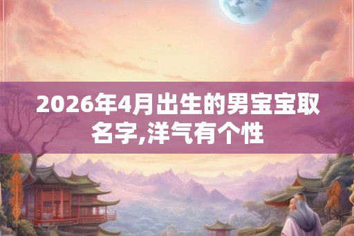 2026年4月出生的男宝宝取名字,洋气有个性 2026年4月出生的男宝宝取名字,洋气有个性