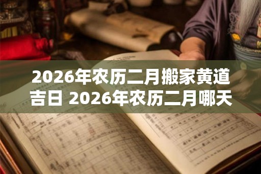 2026年农历二月搬家黄道吉日 2026年农历二月哪天搬家最好
