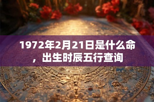 1972年2月21日是什么命，出生时辰五行查询