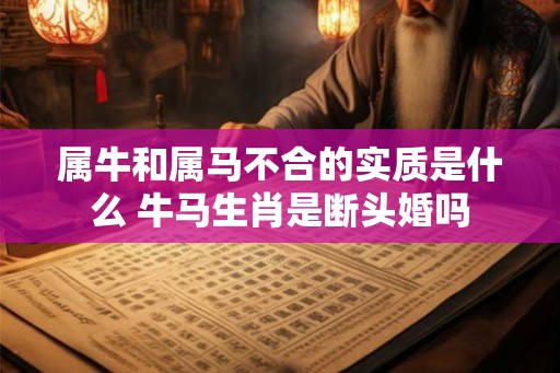 属牛和属马不合的实质是什么 牛马生肖是断头婚吗 属牛和属马不合的实质是什么 牛马生肖是断头婚吗