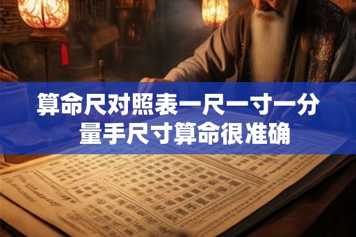 算命尺对照表一尺一寸一分  量手尺寸算命很准确