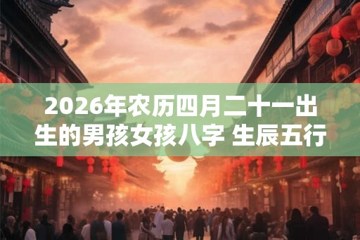 2026年农历四月二十一出生的男孩女孩八字 生辰五行高分取名