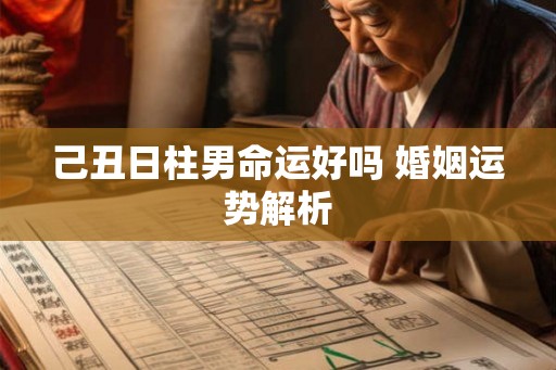 己丑日柱男命运好吗 婚姻运势解析