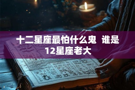 十二星座最怕什么鬼  谁是12星座老大