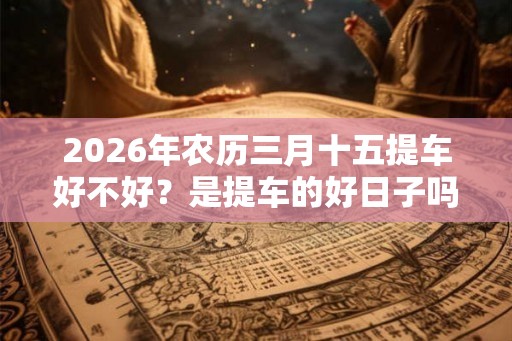 2026年农历三月十五提车好不好？是提车的好日子吗？
