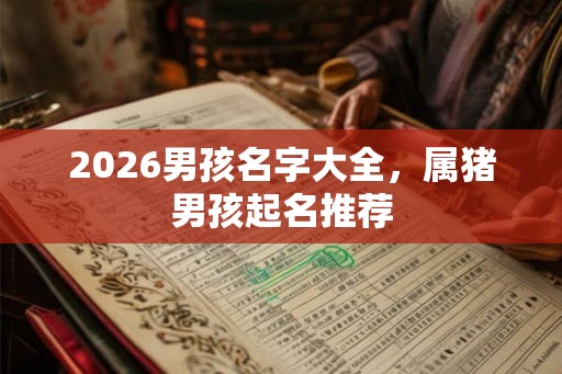 2026男孩名字大全，属猪男孩起名推荐