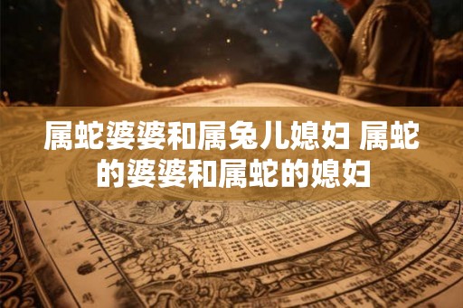 属蛇婆婆和属兔儿媳妇 属蛇的婆婆和属蛇的媳妇