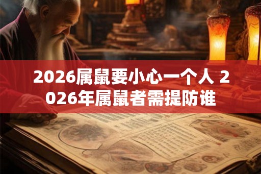 2026属鼠要小心一个人 2026年属鼠者需提防谁
