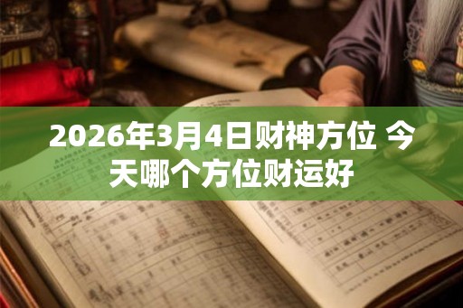 2026年3月4日财神方位 今天哪个方位财运好