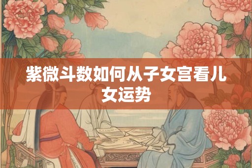 紫微斗数如何从子女宫看儿女运势
