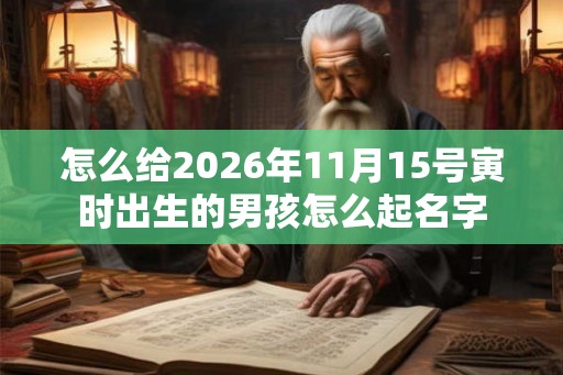 怎么给2026年11月15号寅时出生的男孩怎么起名字