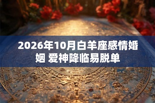 2026年10月白羊座感情婚姻 爱神降临易脱单 2026年10月白羊座感情婚姻 爱神降临易脱单