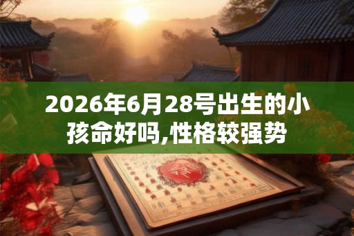 2026年6月28号出生的小孩命好吗,性格较强势 2026年6月28号出生的小孩命好吗,性格较强势