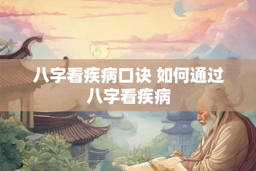 八字看疾病口诀 如何通过八字看疾病