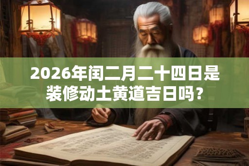 2026年闰二月二十四日是装修动土黄道吉日吗？