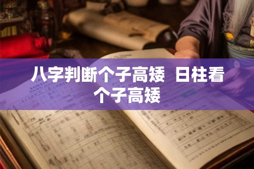 八字判断个子高矮  日柱看个子高矮