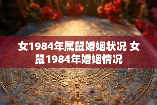 女1984年属鼠婚姻状况 女鼠1984年婚姻情况