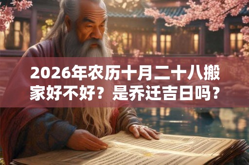 2026年农历十月二十八搬家好不好？是乔迁吉日吗？