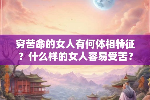 穷苦命的女人有何体相特征？什么样的女人容易受苦？