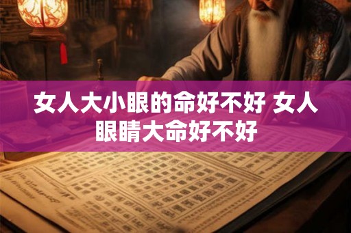 女人大小眼的命好不好 女人眼睛大命好不好