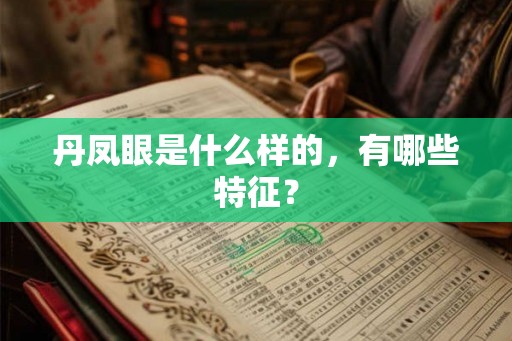 丹凤眼是什么样的,有哪些特征? 丹凤眼是什么样的,有哪些特征?