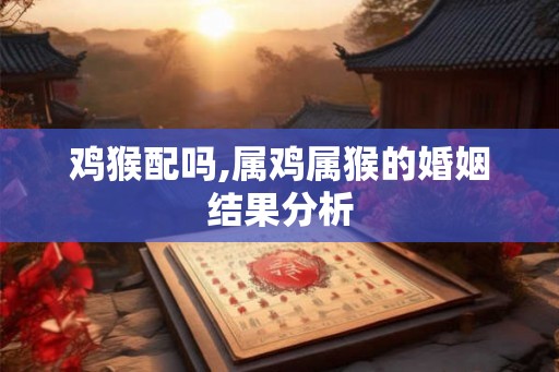 鸡猴配吗,属鸡属猴的婚姻结果分析 鸡猴配吗,属鸡属猴的婚姻结果分析