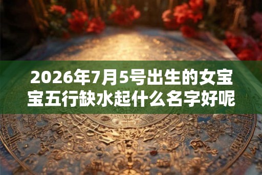 2026年7月5号出生的女宝宝五行缺水起什么名字好呢