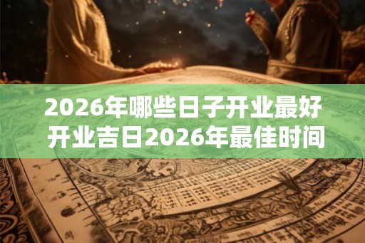 2026年哪些日子开业最好 开业吉日2026年最佳时间